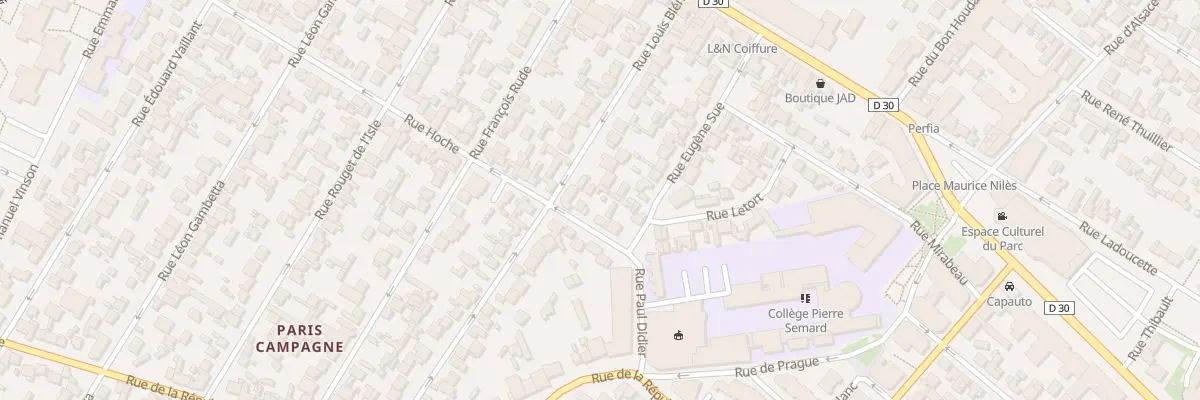 Plan du 10 Rue Hoche à Drancy