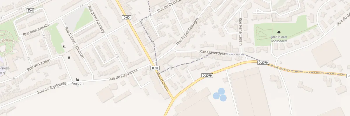 Plan du 34 Rue Roger Salengro à Leffrinckoucke