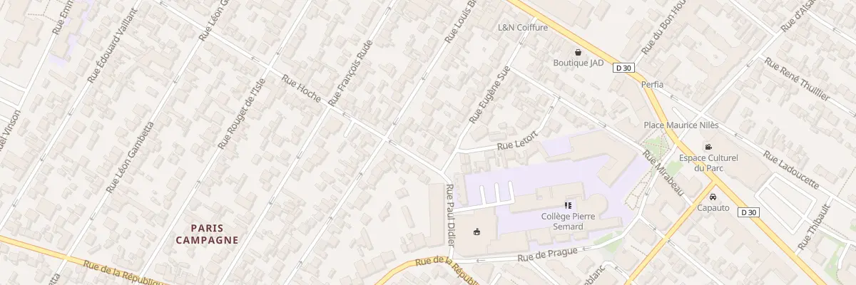 Plan du 8 Rue Hoche à Drancy