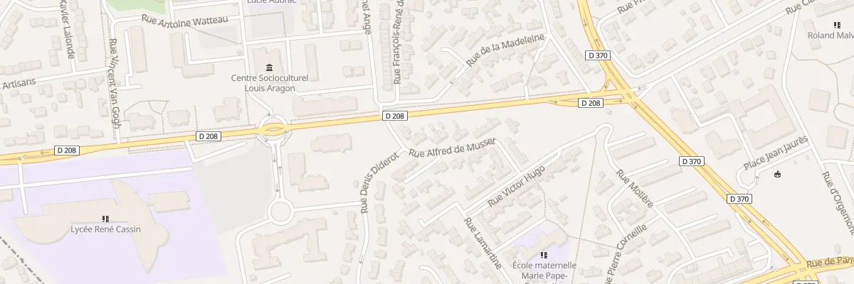 Plan du 30 Rue Alfred de Musset à Gonesse