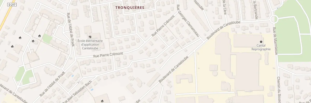 Plan du 10 Rue Jean Sébastien Bach à Aurillac