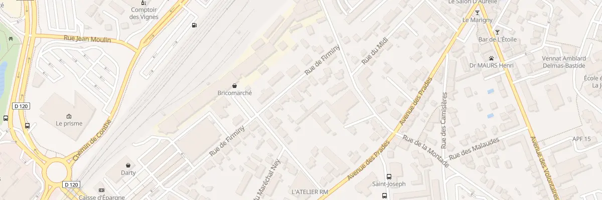 Plan du 17 Rue de Firminy à Aurillac