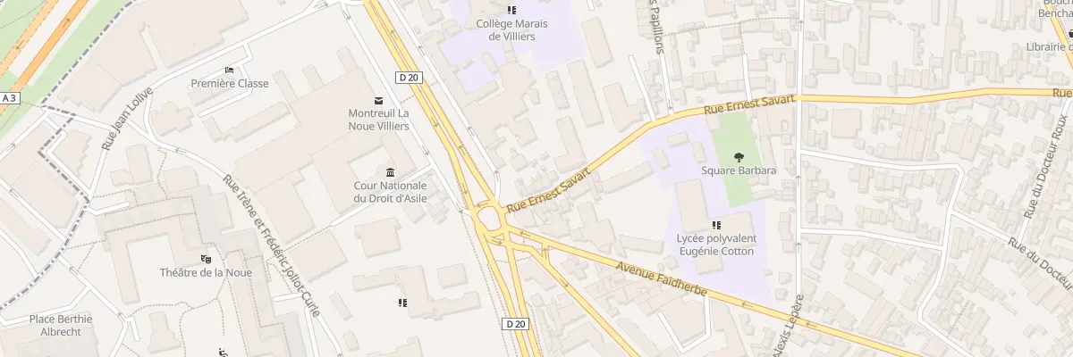 Plan du 3 Rue Ernest Savart à Montreuil