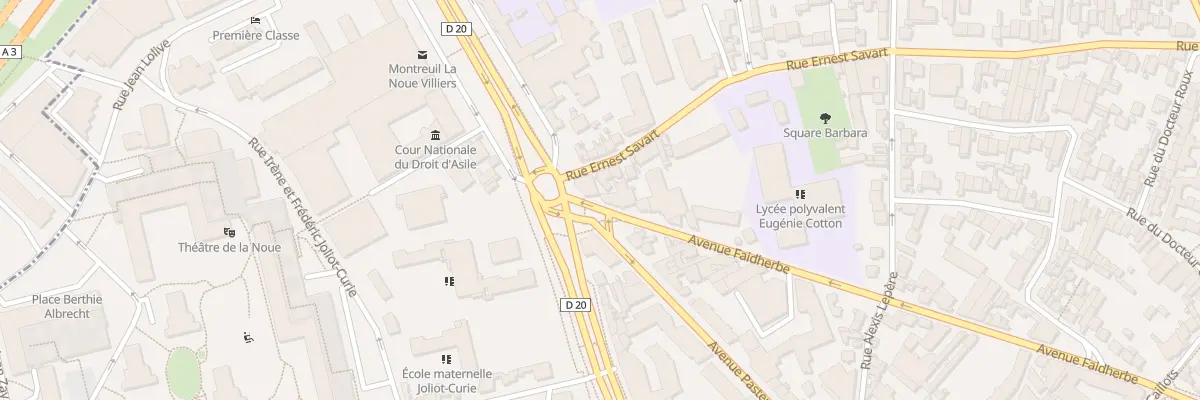 Plan du 70 Av Faidherbe à Montreuil