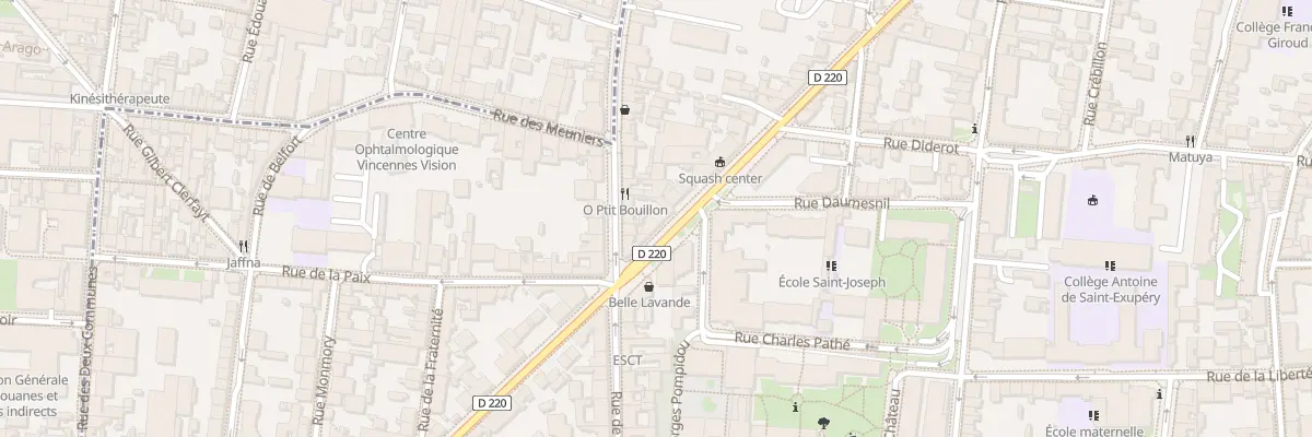 Plan du 83 Av de la République à Vincennes