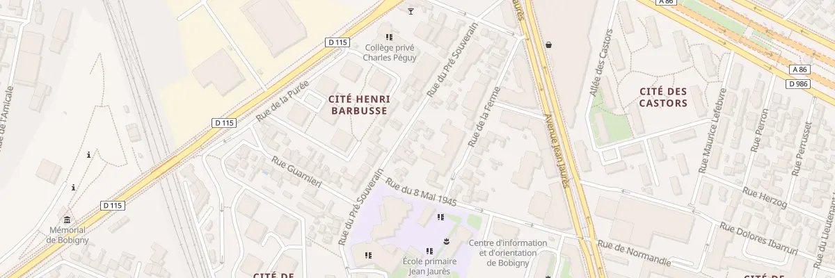 Plan du 27 Rue du Pré Souverain à Bobigny