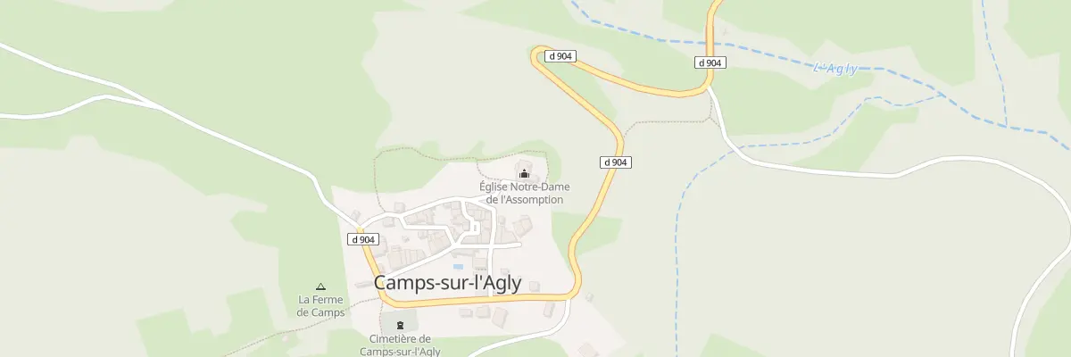 Plan de la Rue de l’Eglise à Camps-sur-l’Agly