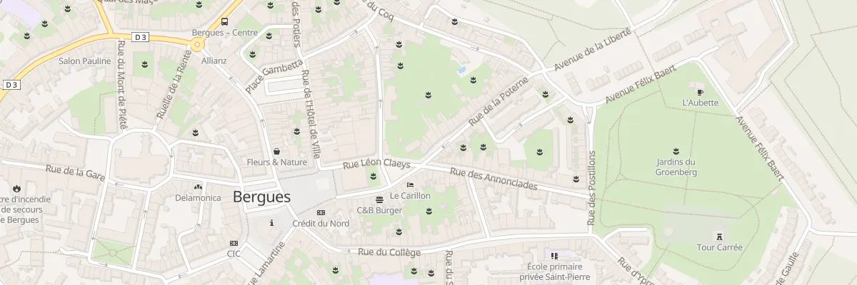 Plan du 5 Rue de la Poterne à Bergues