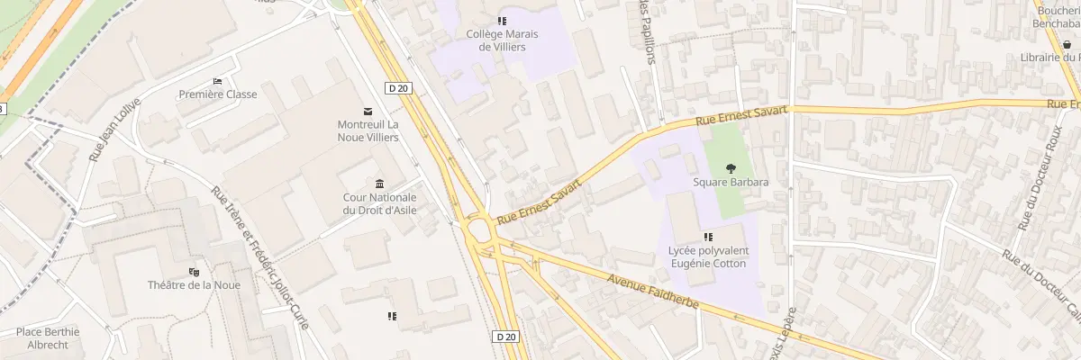 Plan du 5 Rue Ernest Savart à Montreuil