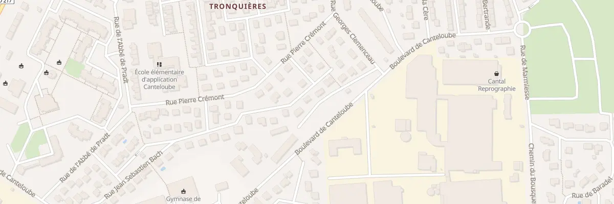Plan du 13 Rue Jean Sébastien Bach à Aurillac