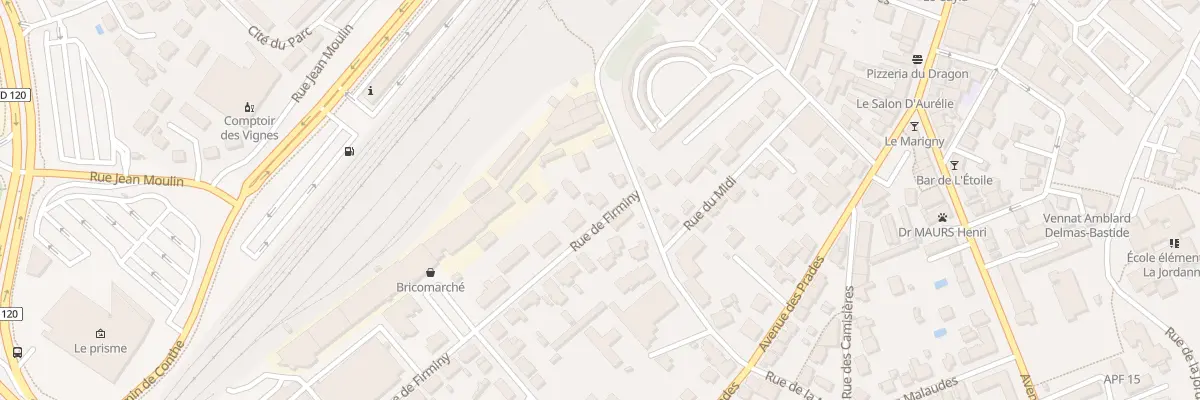 Plan du 6 Rue de Firminy à Aurillac