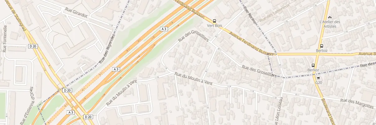Plan du 53 Rue du Moulin a Vent à Montreuil