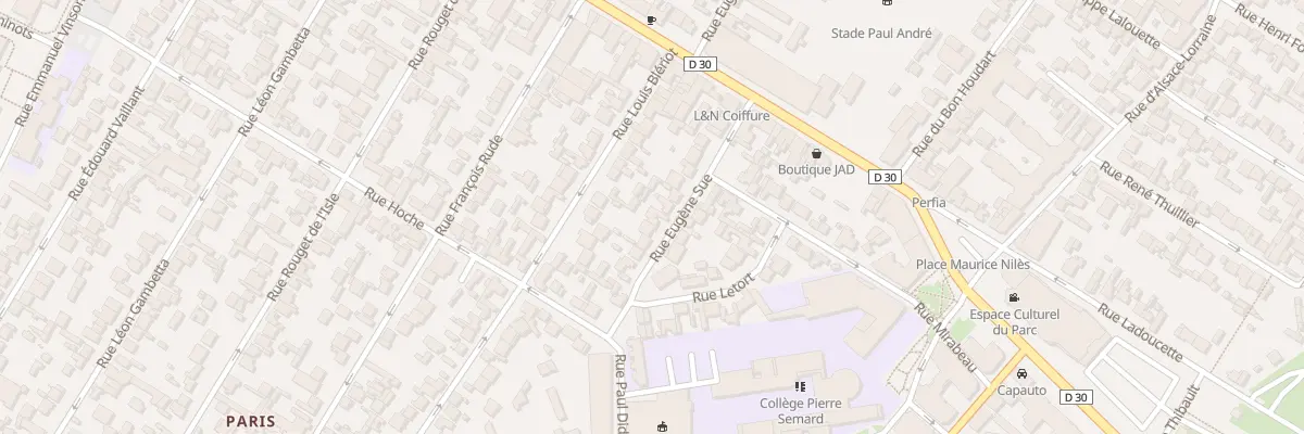 Plan du 20 Rue Eugene Sue à Drancy