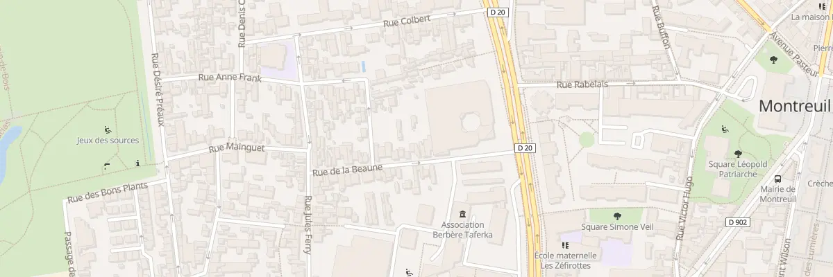 Plan du 22 Rue de la Beaune à Montreuil