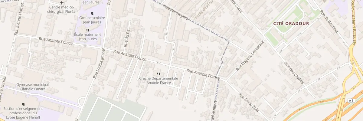 Plan du 109B Rue Anatole France à Bagnolet
