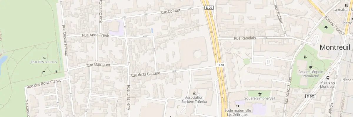 Plan du 18 Rue de la Beaune à Montreuil
