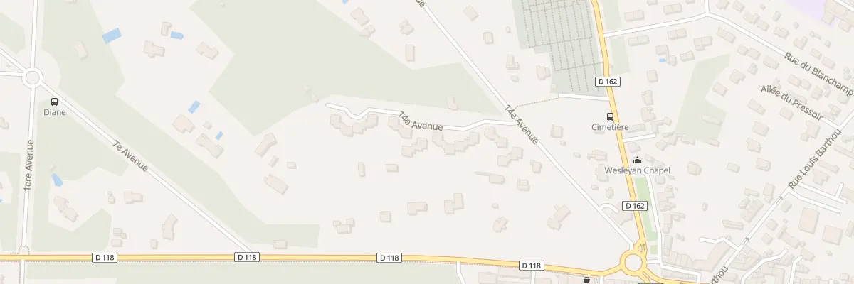 Plan du 1B Av 14eme Avenue à Lamorlaye