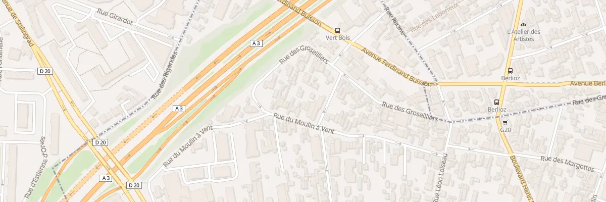 Plan du 59 Rue du Moulin a Vent à Montreuil