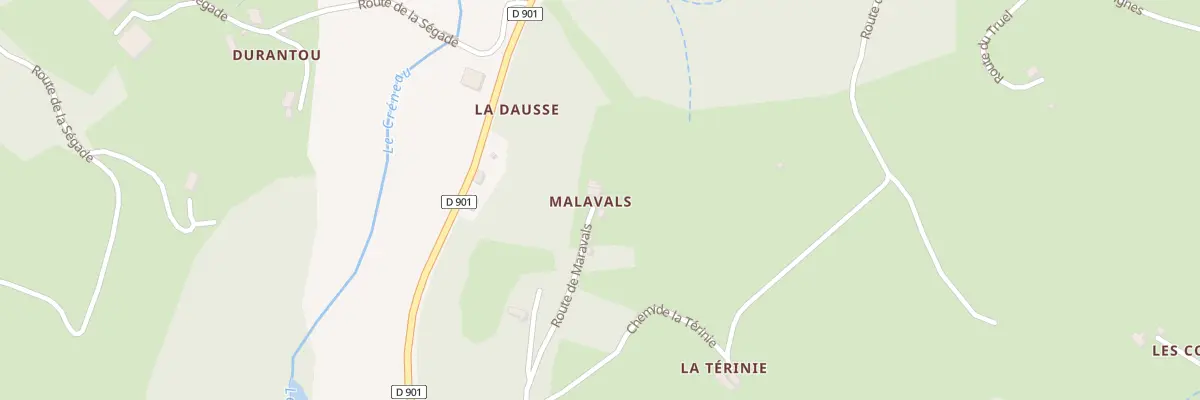 Plan du 5214 Malavals à Nauviale