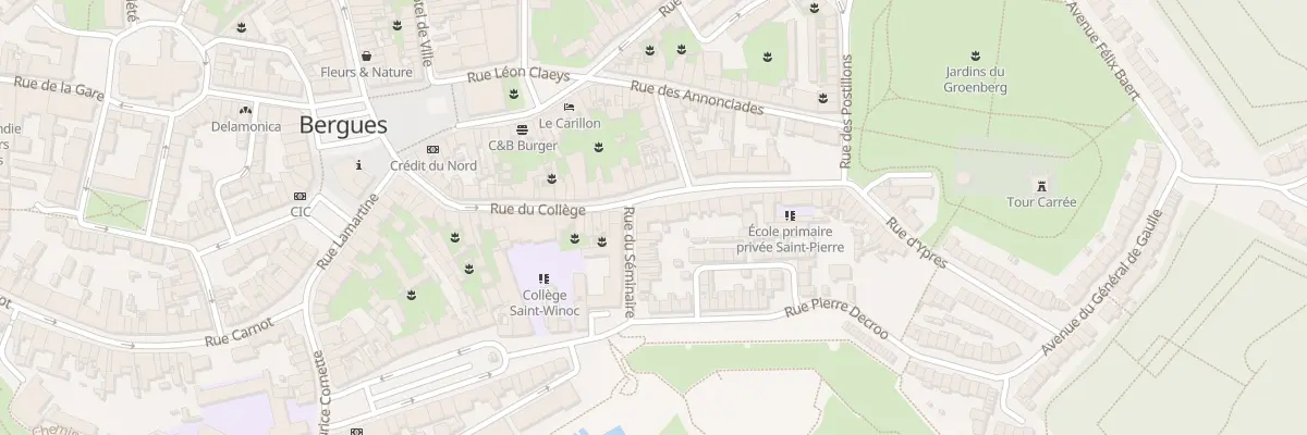 Plan du 34B Rue du Collège à Bergues