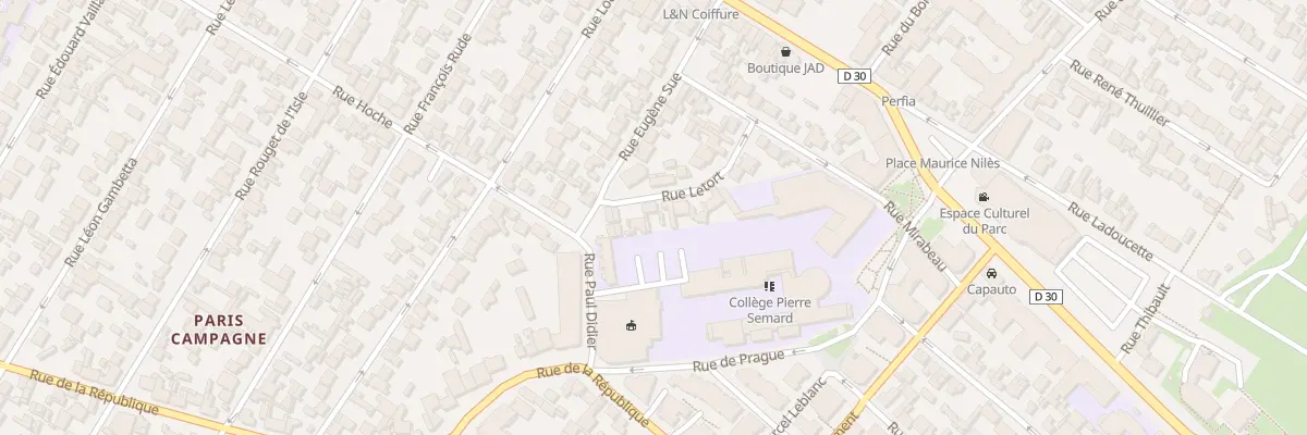 Plan du 21 Rue Letort à Drancy