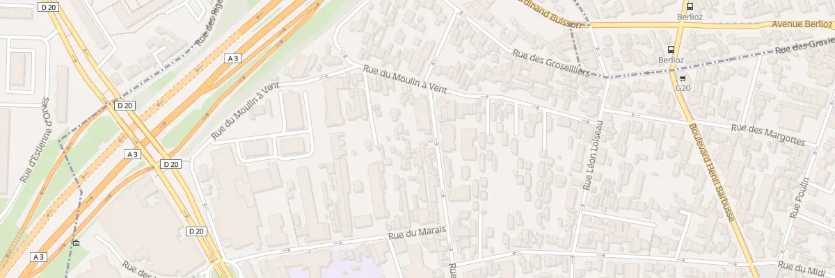 Plan du 84 Rue du Moulin a Vent à Montreuil