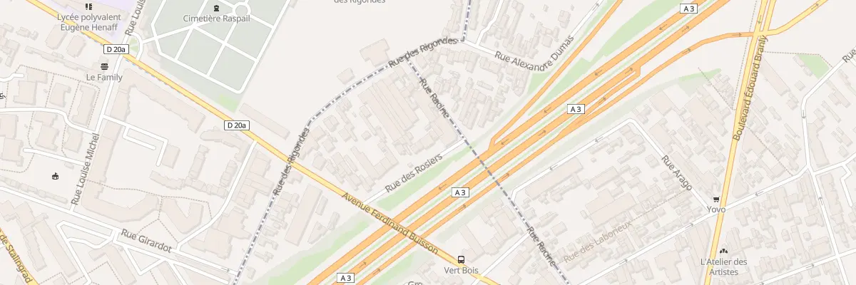 Plan du 22 Rue des Rosiers à Montreuil
