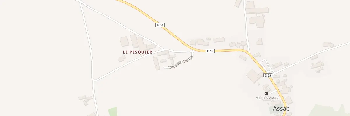 Plan du 59 Che du Pesquier à Assac