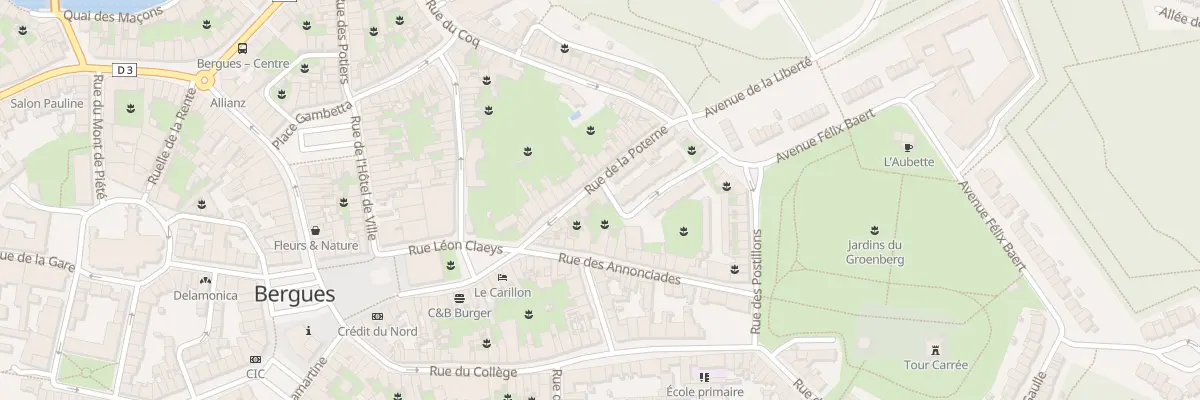 Plan du 14 Rue de la Poterne à Bergues