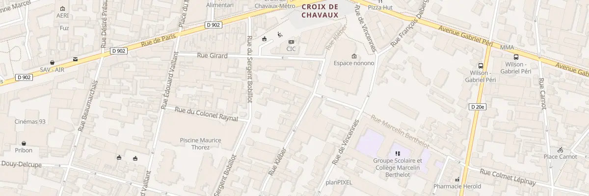 Plan du 20 Rue Kléber à Montreuil