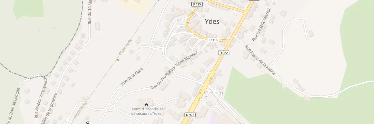 Plan du 9 Rue du Prof Henri Mondor à Ydes