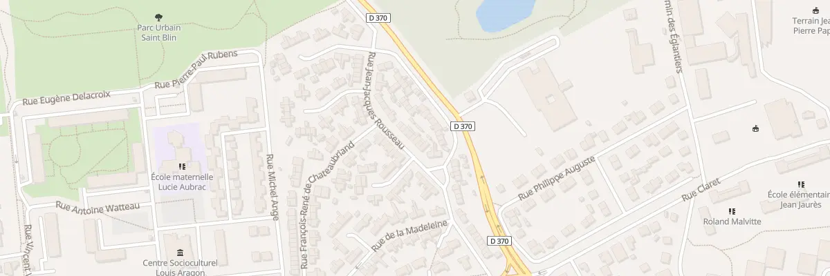 Plan du 28 Rue Jean Jacques Rousseau à Gonesse