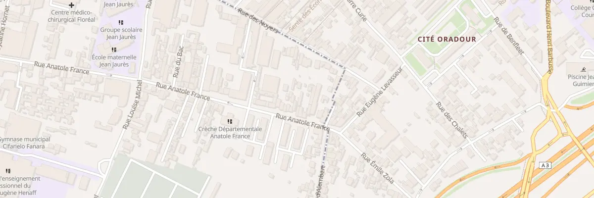 Plan du 129 Rue Anatole France à Bagnolet
