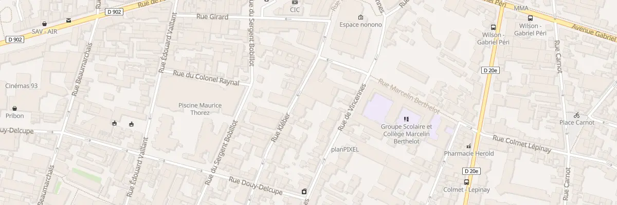 Plan du 15 Rue Kléber à Montreuil