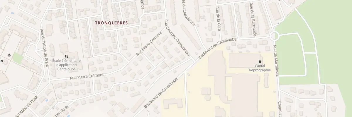 Plan du 7 Rue Jean Sébastien Bach à Aurillac