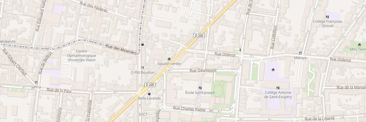 Plan du 92 Av de la République à Vincennes