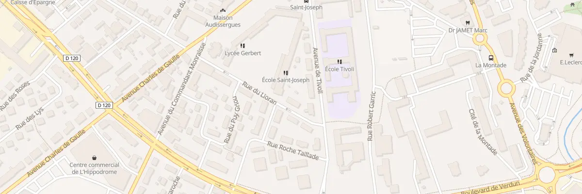 Plan du 27 Rue du Lioran à Aurillac