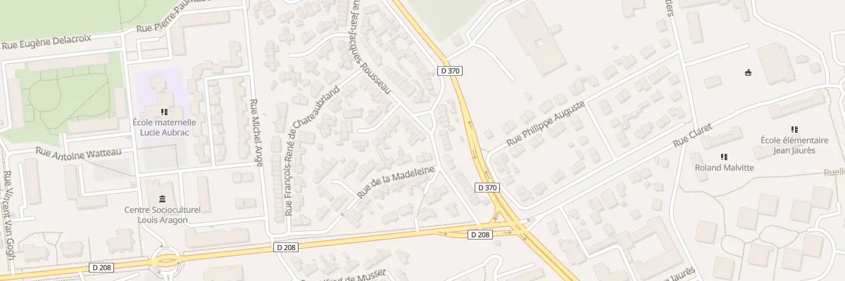 Plan du 1 Rue Jean Jacques Rousseau à Gonesse