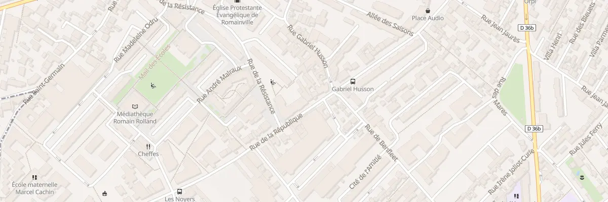 Plan du 100 Rue de la République à Romainville