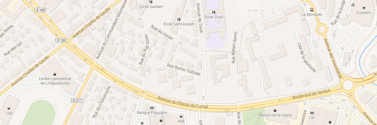 Plan du 13 Rue Roche Taillade à Aurillac