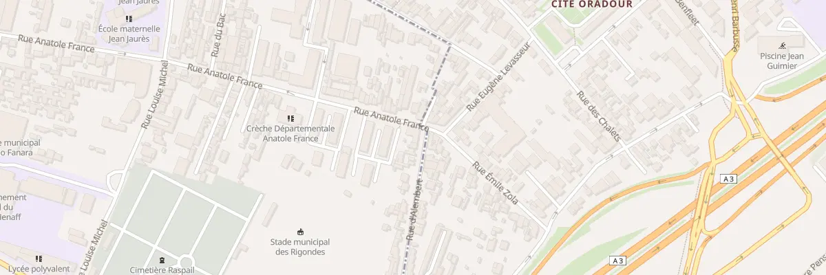 Plan du 128 Rue Anatole France à Bagnolet