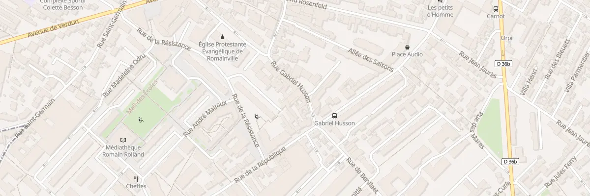 Plan du 100 Rue Gabriel Husson à Romainville