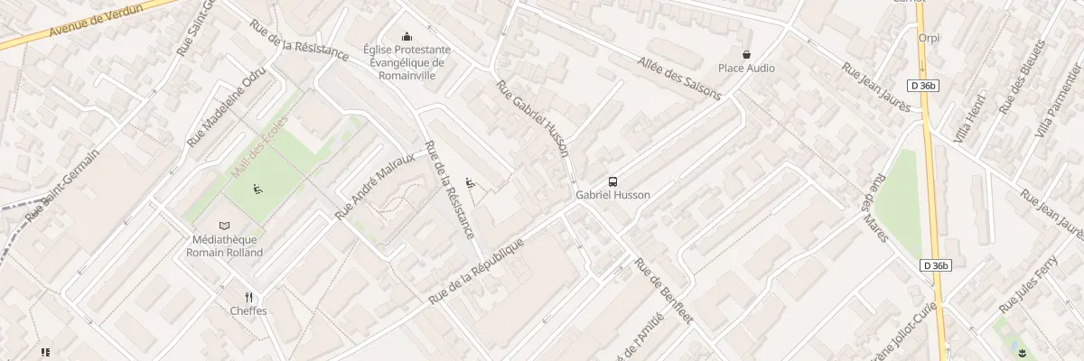 Plan du 92 Rue de la République à Romainville