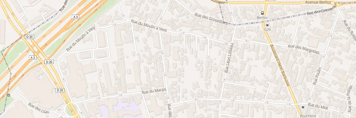 Plan du 90 Rue du Moulin a Vent à Montreuil