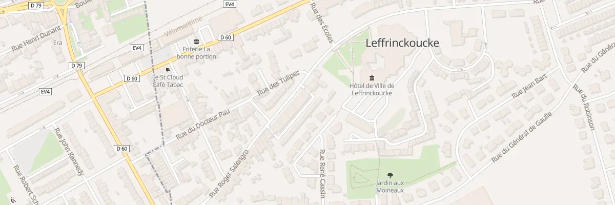Plan du 266 Rue Roger Salengro à Leffrinckoucke