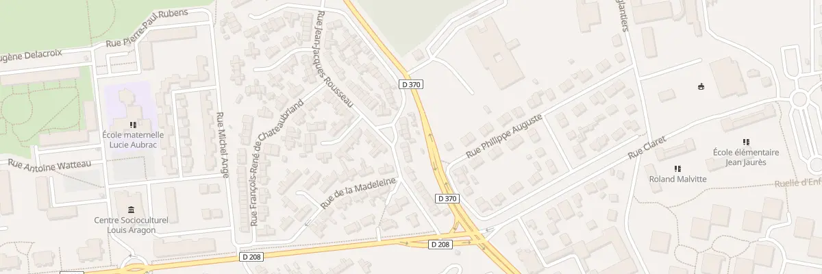 Plan du 10 Rue Jean Jacques Rousseau à Gonesse
