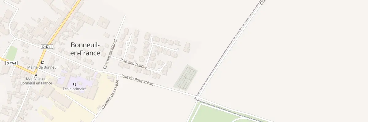 Plan du 32 Rue des Tulipes à Bonneuil-en-France