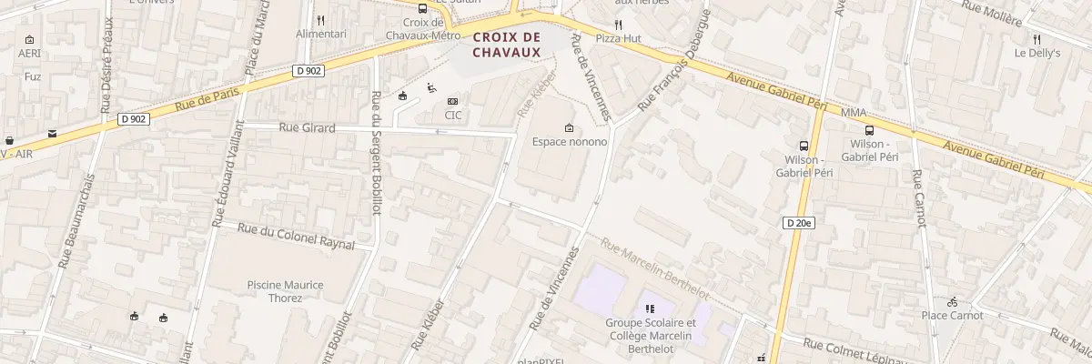 Plan du 20 Rue de Vincennes à Montreuil
