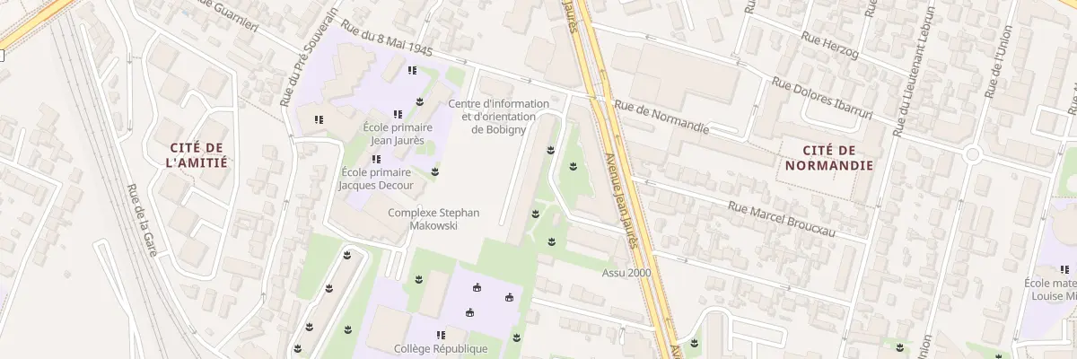 Plan du 5 Rue du Huit Mai 1945 à Bobigny