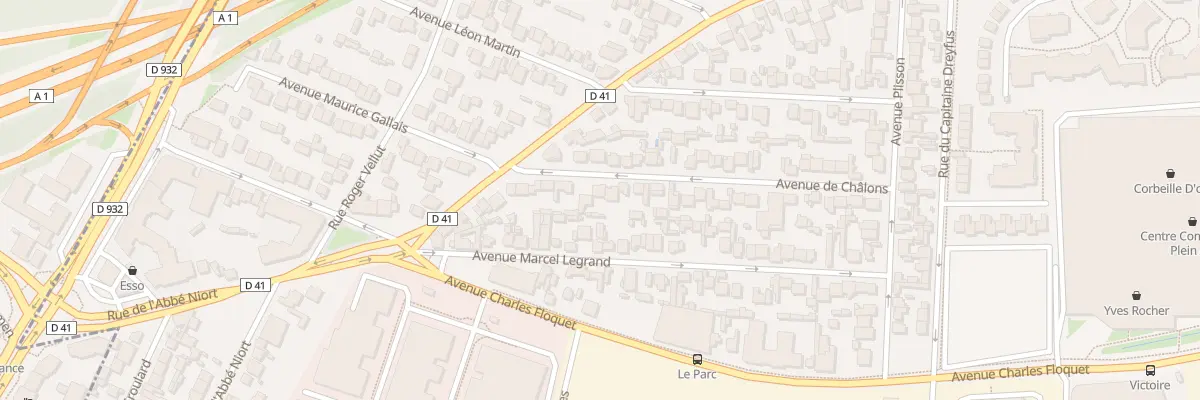 Plan du 14 Av de Chalons au Blanc-Mesnil